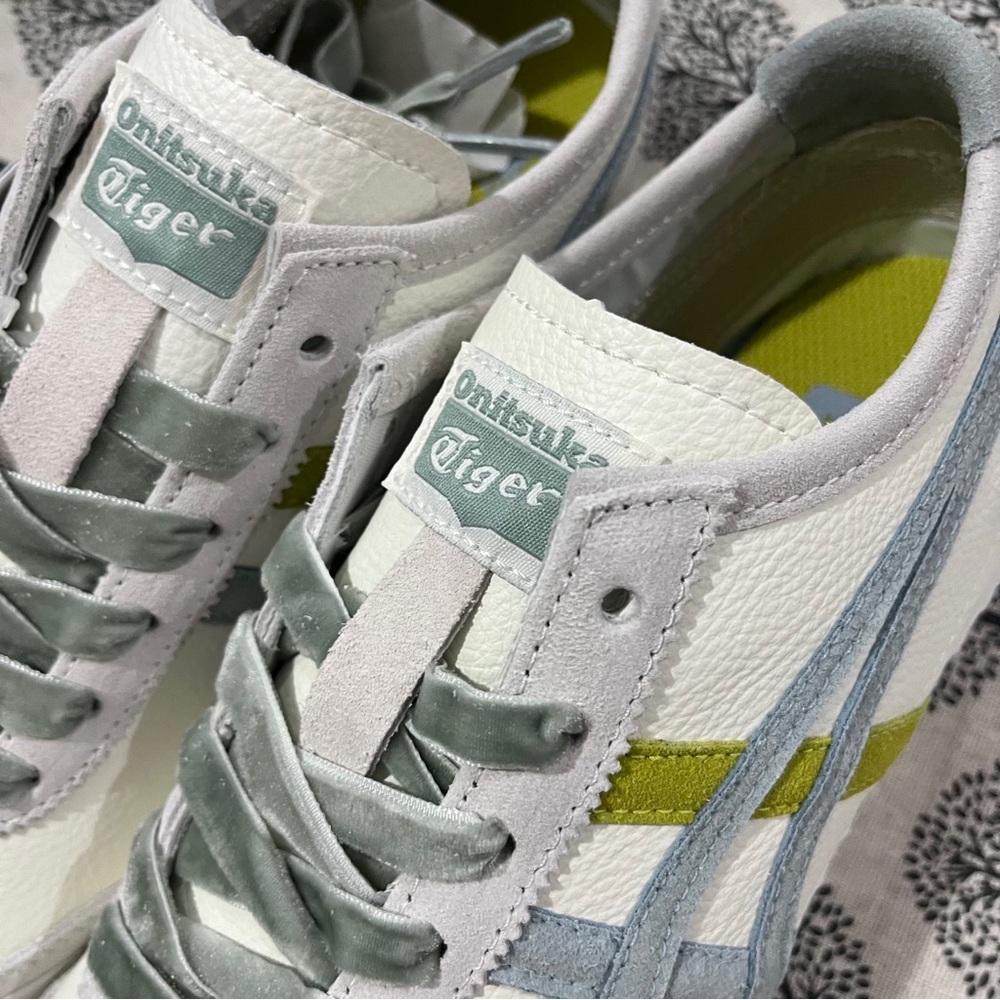 Onitsuka Tiger by Asics Women's White & Light Green Retro Sneakers - Picture 5 of 10
